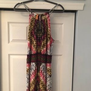 Geometric Print Maxi Dress